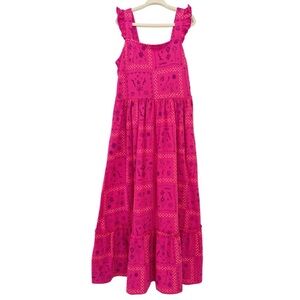 (NWT) Cat & Jack Kids Hot Pink Bandana Print Maxi Dress | Girls S (6/7) & M (8)